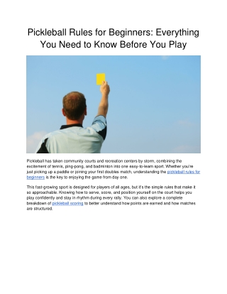 Pickleball Rules for Beginners_ Everything You Need to Know Before You Play