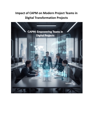 How CAPM Certification Impacts Digital Transformation Teams