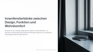 Innenfensterbank zwischen Design, Funktion und Wohnkomfort