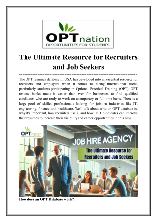 The Ultimate Resource for Recruiters and Job Seekers