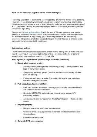 What are the best ways to get an online cricket betting ID