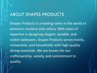 Crockery and Cutlery Suppliers