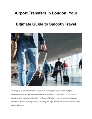 Airport Transfers in London_ Your Ultimate Guide to Smooth Travel