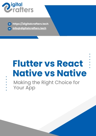 Flutter vs React Native vs Native- Making the Right Choice for Your App