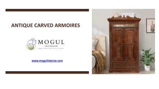 Antique Carved Armoires - www.mogulinterior.com
