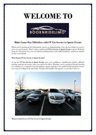 Connecticut Car Service for Stadium and Event Transfers