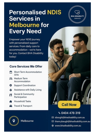 NDIS Services in Melbourne | BHA Disability Services