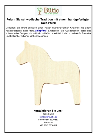 Feiern Sie schwedische Tradition mit einem handgefertigten Dala-Pferd