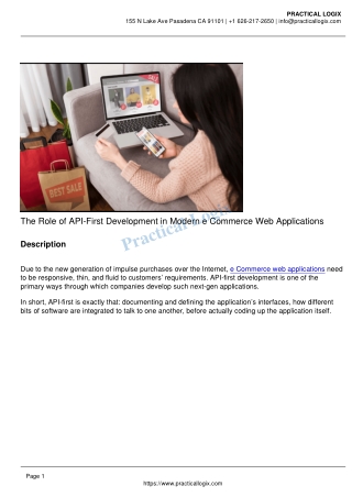 The Role of API-First Development in Modern e Commerce Web Applications