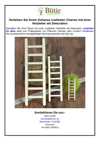 Verleihen Sie Ihrem Zuhause rustikalen Charme mit einer Holzleiter als Dekoratio