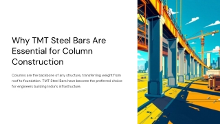 Why TMT Steel Bars Are Essential for Column Construction