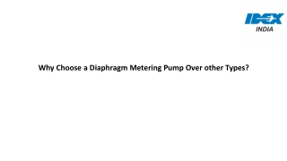 Why Choose a Diaphragm Metering Pump Over other Types?