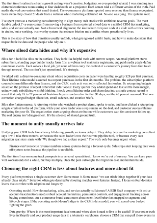 From Siloed Data to Unified CRM: A Marketing Consultant’s Journey