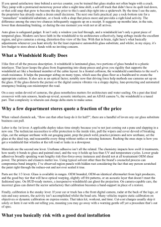 Are Cheap Windshield Replacements Worth the Risk?