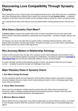 The Hidden Cosmic Connection: How Synastry Charts Decode Your Love Story