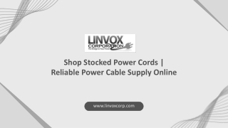 Shop Stocked Power Cords | Reliable Power Cable Supply Online