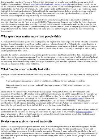 Auto Locksmiths Wallsend: Spare Vehicle Keys on the Spot