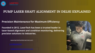 Pump Laser Shaft Alignment Services in Delhi