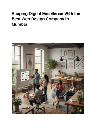 Shaping Digital Excellence With the Best Web Design Company in Mumbai