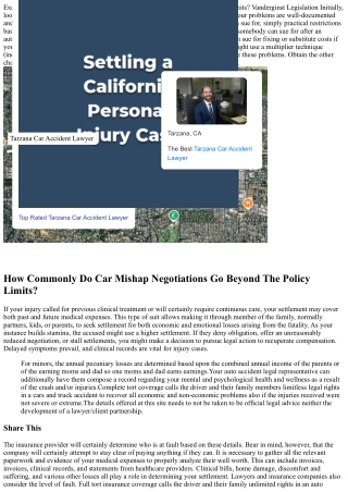 What Is The Optimum You Can Sue For A Cars And Truck Mishap? Attorneys Blog Site