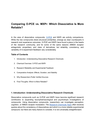Comparing O-PCE vs. MXPr_ Which Dissociative Is More Reliable_