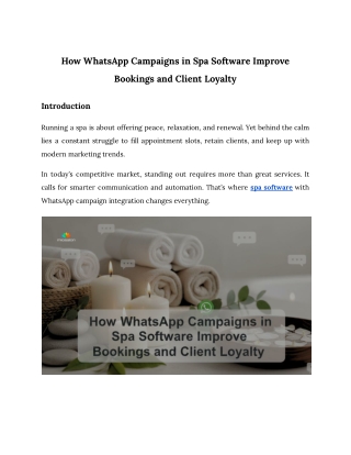How WhatsApp Campaigns in Spa Software Improve Bookings and Client Loyalty