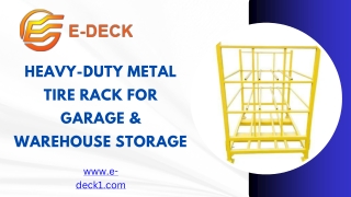 Heavy-Duty Metal Tire Rack for Garage & Warehouse Storage