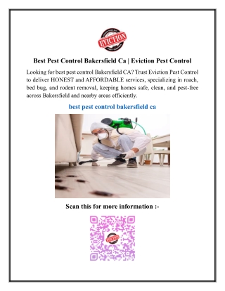 Best Pest Control Bakersfield Ca  Eviction Pest Control