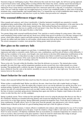 How to Prevent Windshield Chips During Seasonal Changes