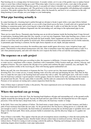 Pipe Bursting Safety: What Homeowners Should Know