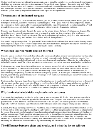 Understanding Windshield Layers and Their Function