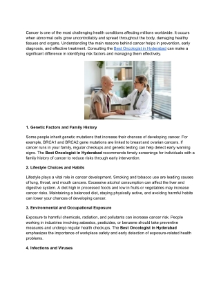 Best Oncologist in Hyderabad