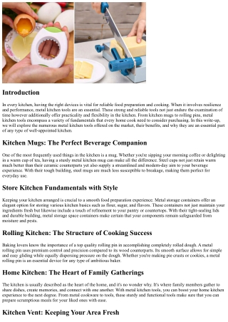 Metal Kitchen Tools: Long Lasting and Practical Must-Haves