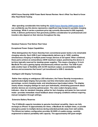 AOHI Future Starship 240W Power Bank Honest Review_ Here's What You Need to Know After Real-World Testing