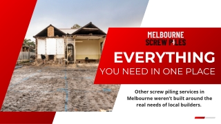 Melbourne Screw Piles: Your Guide to Helical Piles Foundation