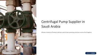 Centrifugal Pump Supplier in Saudi Arabia – ISO & API Certified