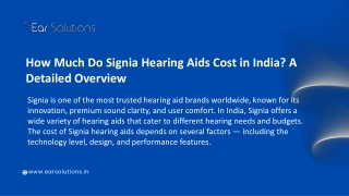 How Much Do Signia Hearing Aids Cost in India A Detailed Overview