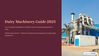 Dairy Machinery Guide 2025 by Mahesh Eng. Works