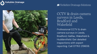 CCTV & drain camera surveys in Leeds, Bradford and Wakefield