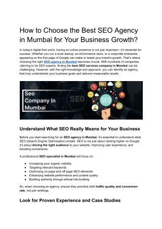 SEO Agency in Mumbai