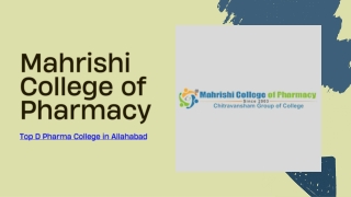 Top D Pharma College in Allahabad – Mahrishi College of Pharmacy