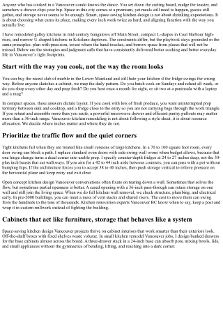 Space-Saving Kitchen Design Vancouver: Clever Solutions for Small Areas