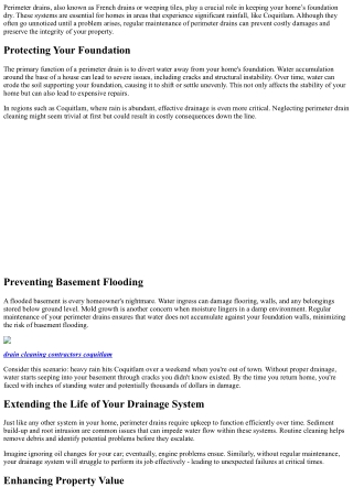 7 Reasons Why Perimeter Drain Maintenance Should Be on Your To-Do List