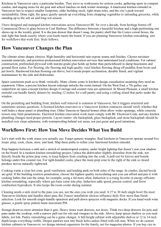 Functional Kitchen Remodel Vancouver: Workflows That Work