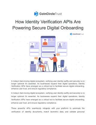 How Identity Verification APIs Are Powering Secure Digital Onboarding