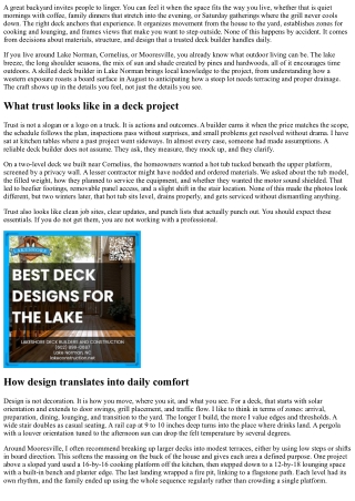 Transform Your Backyard with a Trusted Deck Builder