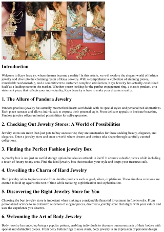 Kays Jewelry: Where Dreams Come True