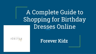 A Complete Guide to Shopping for Birthday Dresses Online