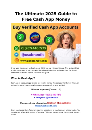 The Ultimate 2025 Guide to Free Cash App Money