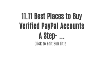11 Best Places to Buy Verified PayPal Accounts A Step- ...